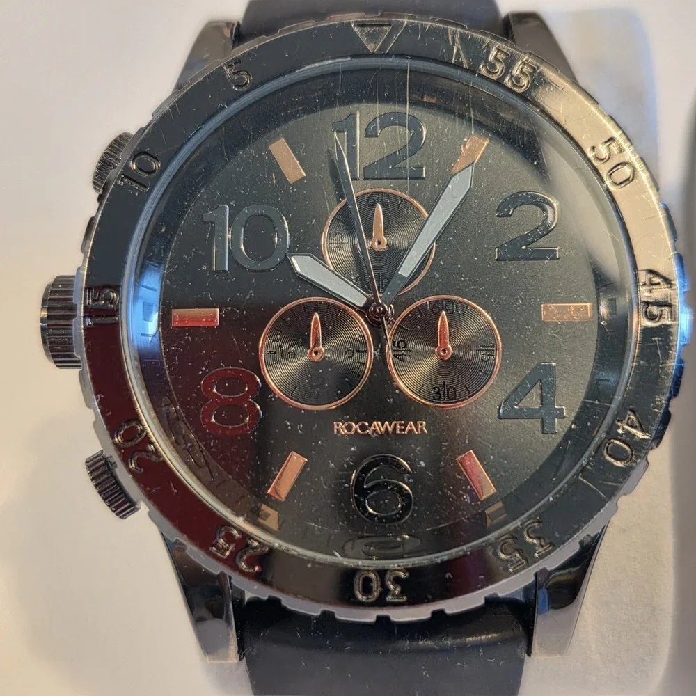 Lot Of 3 Men's Fashion Watches Zoo York Olmeca Left Hand Rocawear UNTESTED